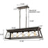 Industrial Island Chandelier Cross Framed Trapezoidal Shade - 5 Light